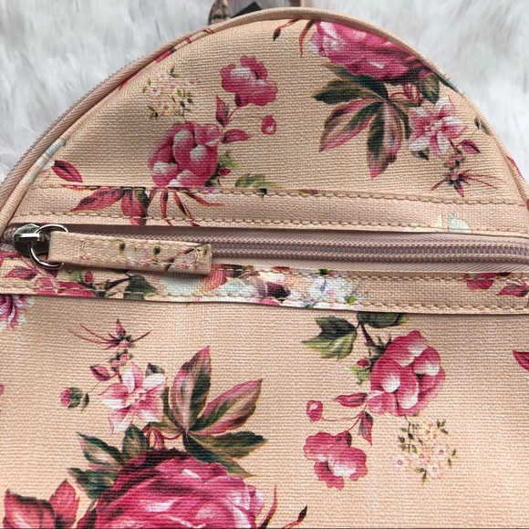 FLASH SALE  🖤🖤 FLORAL PRINT PINK TRENDY BACKPACK - Picture 8 of 10
